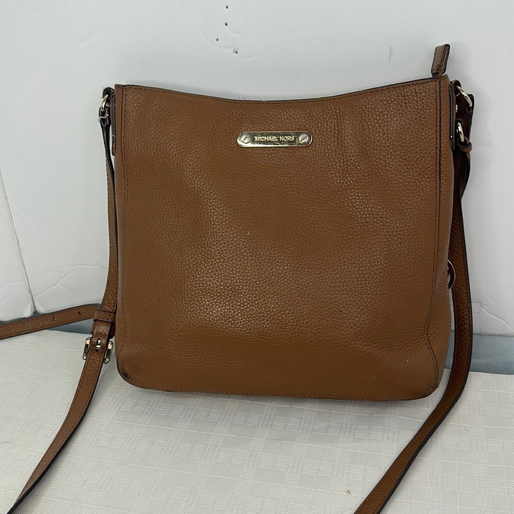 Michael Kors Brown Crossbody with Gold Accents